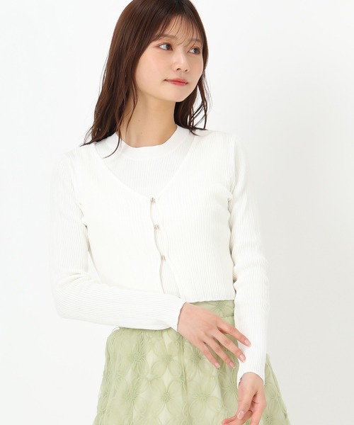 MISCH MASCH ニット セーター 2025春夏新作 金ホックリブニット