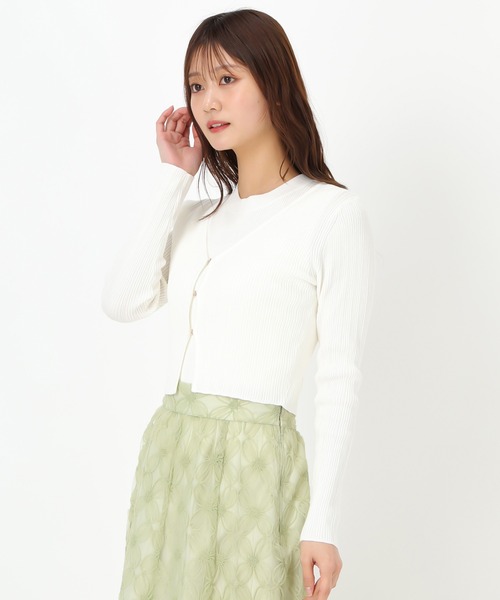MISCH MASCH ニット セーター 2025春夏新作 金ホックリブニット