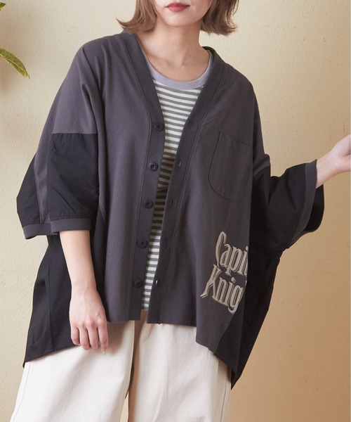 mao made 異素材ドッキングカーディガン カシュクール ブラック 黒 マルニ】カーディガン – GQ SHOP