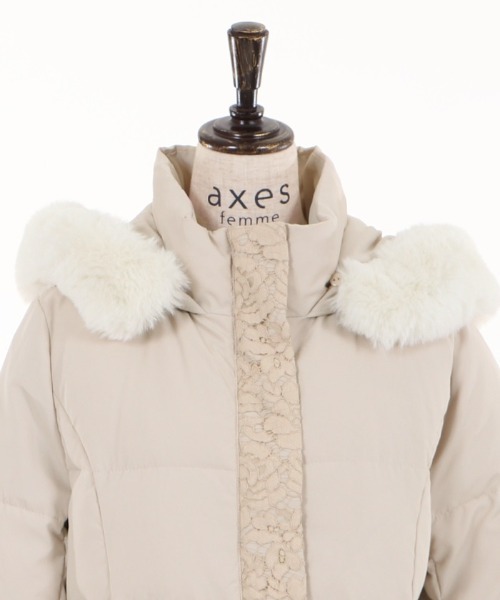 axes femme（アクシーズ ファム） ダウンコート MEDIUM ベージュ