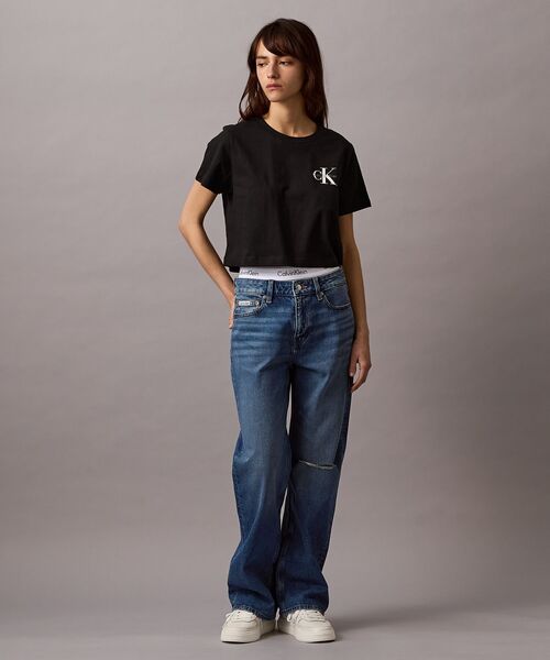 Calvin Klein（カルバン・クライン） tシャツ モノロゴ クロップド T