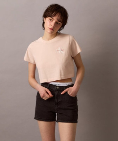 Calvin Klein（カルバン・クライン） tシャツ モノロゴ クロップド T
