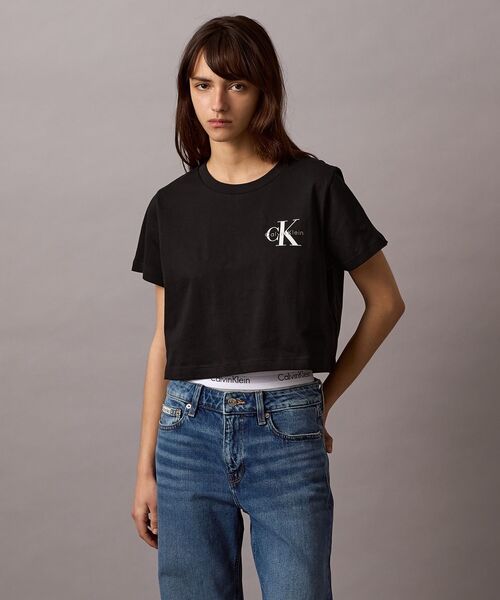 Calvin Klein（カルバン・クライン） tシャツ モノロゴ クロップド T