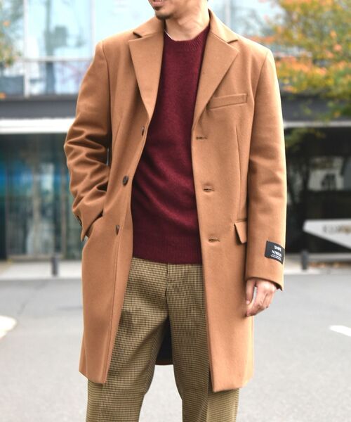 SHIPS（シップス） チェスターコート SMALL キャメル メンズ