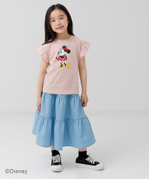 Disney（ディズニー） tシャツ 「ディズニー」ミニーマウス/肩フリルT