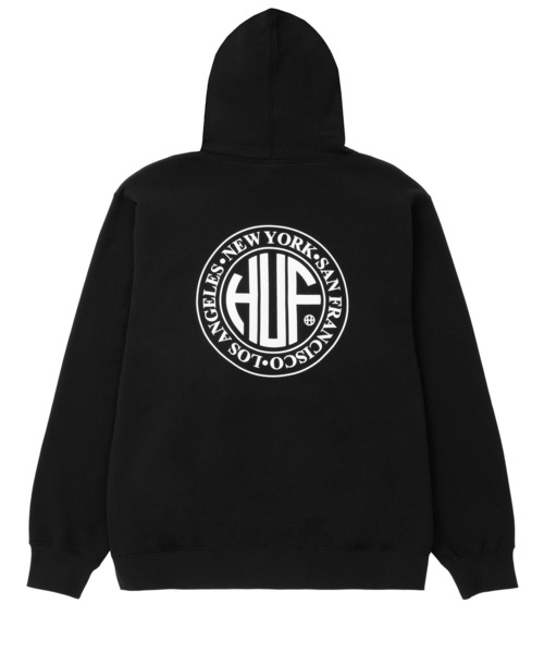 HUF プルオーバー フーディー すぐ届く！ セール】HUF(ハフ)/トリプルトライアングルロゴ刺繍 オーバー