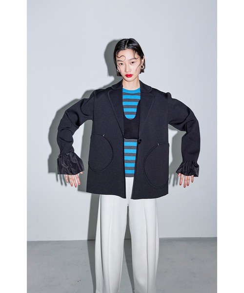 ◎極美品 テットオム サマーニットテーラード M スタンドカラー ジャケパン 1 image06-0241.jpg?crop=center&