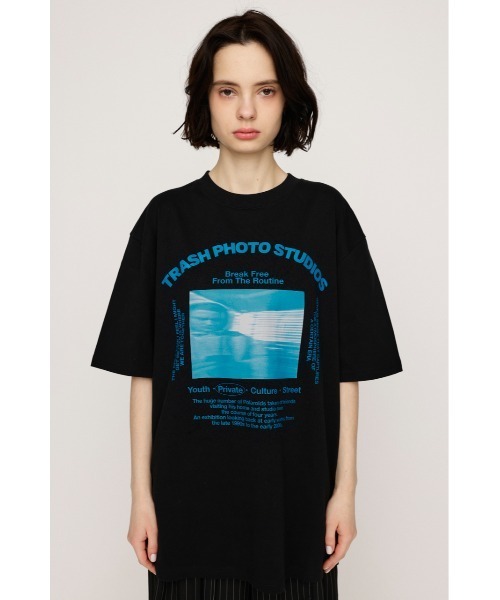 tシャツ PHOTO LOGO 2SIZE T/SH フォト ロゴ ツーサイズ ティーシャツ 半袖 夏服 レディース PHOTO LOGO 2SIZE T/SH フォト ロゴ ツーサイズ ティーシャツ