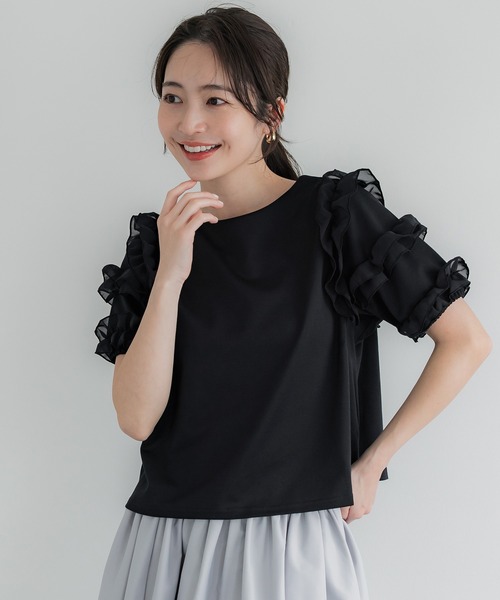 coca tシャツ 袖フリル半袖トップス レディース : ZOZOTOWN