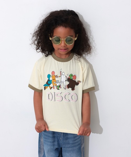 [OGARP] Marine Boy プリント ストライプ Tシャツ *韓国人気 韓国通販 dgo】UNISEX レタープリント リンガーTシャツ グレー