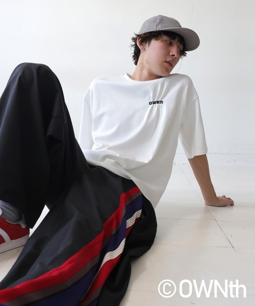 tシャツ タックデザイン刺繍ロゴTシャツ レディース メンズ antiqua tシャツ タックデザイン刺繍ロゴTシャツ レディース