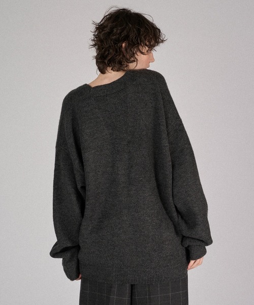 「ONCILY」 ニットカーディガン LARGE ネイビー メンズ_画像2