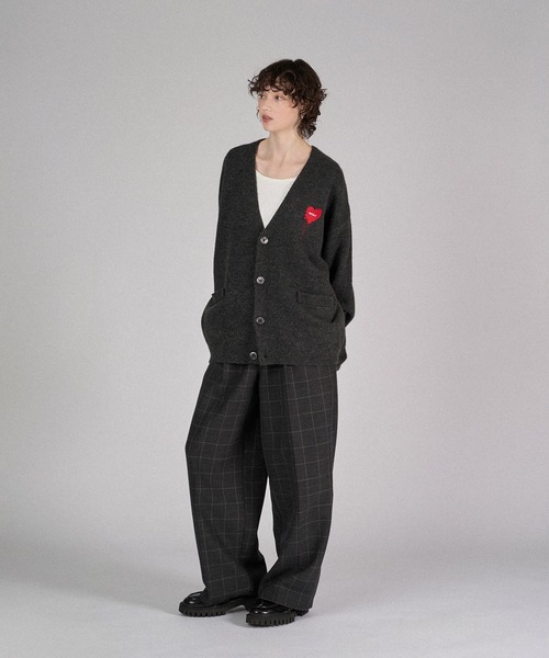 「ONCILY」 ニットカーディガン LARGE ネイビー メンズ_画像5