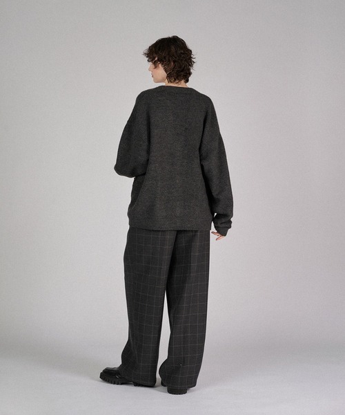 「ONCILY」 ニットカーディガン LARGE ネイビー メンズ_画像6