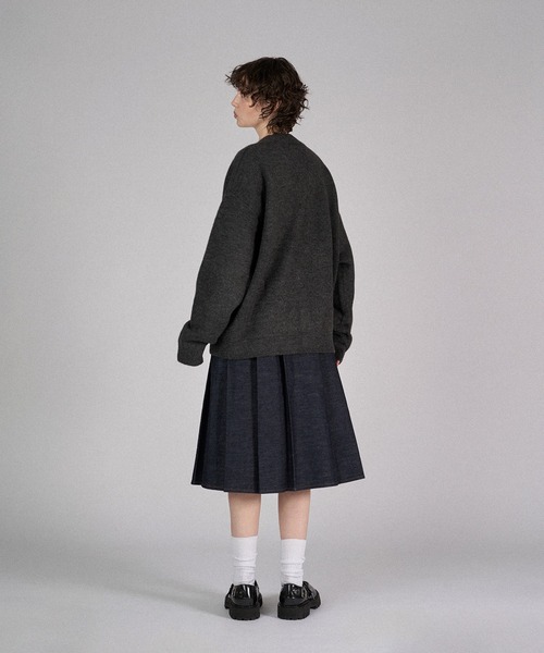 「ONCILY」 ニットカーディガン LARGE ネイビー メンズ_画像9