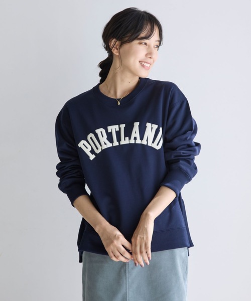 「GLOBAL WORK」 スウェットカットソー MEDIUM スミクロ レディース_画像8