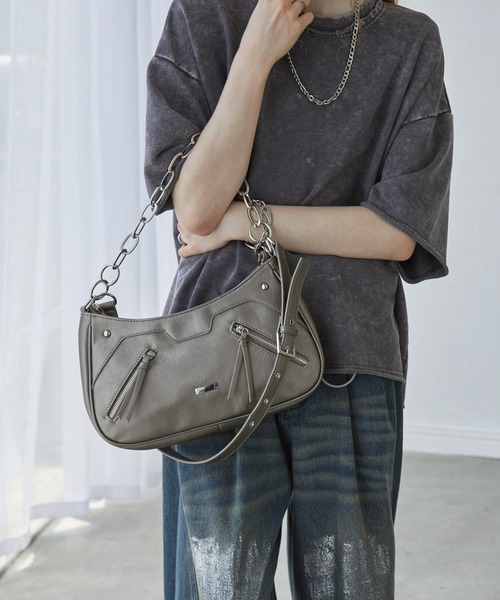 ★ベッシィジョンソン★激熱アイテム★HALF MOON RAFFIA★バッグ メッシュハーフムーンショルダーバッグ【aroco/アロコ