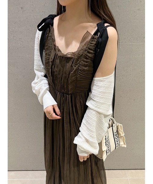 snidel アンゴラシフォンワンピ SNIDEL/スナイデル | ⁡ . ⁡ NEW ARRIVAL ⁡ #ラメドビーシフォン