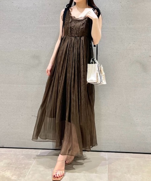 snidel アンゴラシフォンワンピ SNIDEL/スナイデル | ⁡ . ⁡ NEW ARRIVAL ⁡ #ラメドビーシフォン