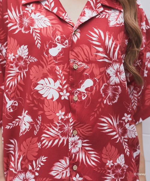 Disney tシャツ スティッチ/オープンカラーシャツ レディース
