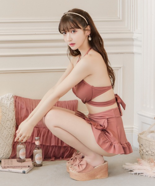 sugar nine 水着 ホルターネックハイウエストビキニ 3点セット「ビキニ