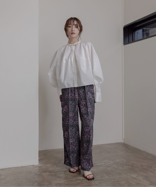 新品タグ付き　Eimee Law サイドライン　ナイロンパンツ サイドライン クロップドレースパンツ Eimee Law│Eimee Law