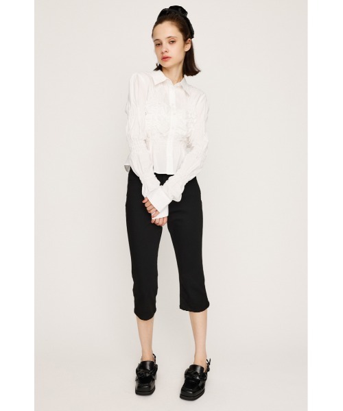ランダムシャーリングトップス SLY（スライ） ブラウス シャツ 「新色追加」RANDOM SHIRRING TOPS