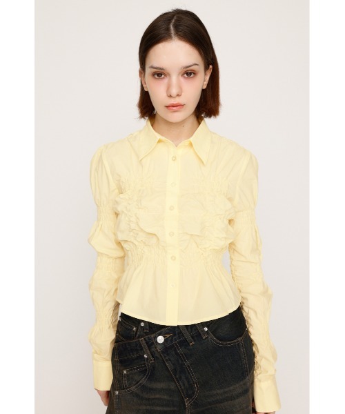 SLY ブラウス SLY | FRONT ZIP SHIRRING ブラウス (シャツ・ブラウス ) |SHEL