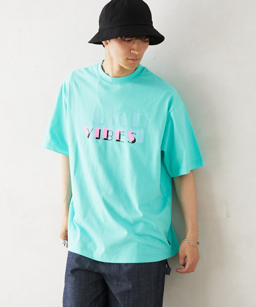 「POLeR」 7分袖Tシャツ LARGE モスグリーン メンズ