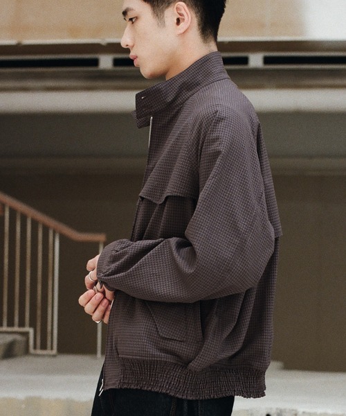 WYM LIDNM ブルゾン アウター PE PLAID HARRINGTON JACKET メンズ 