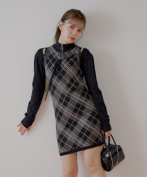 Chico（チコ） ワンピース ボレロセットチェックアメスリミニ