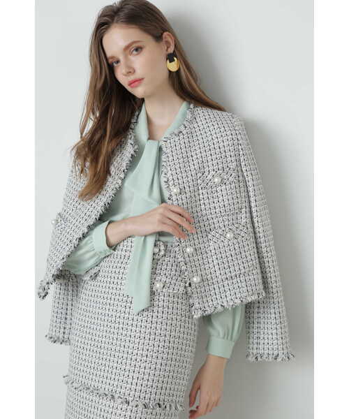 ピンキー&ダイアン♪ジャケット美品38 PINKY&DIANNE（ピンキー アンド ダイアン） ノーカラージャケット 38