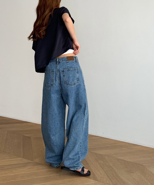 「CANAL JEAN」 デニムパンツ MEDIUM インディゴブルー レディース