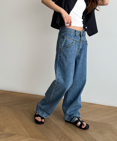 「CANAL JEAN」 デニムパンツ MEDIUM インディゴブルー レディース