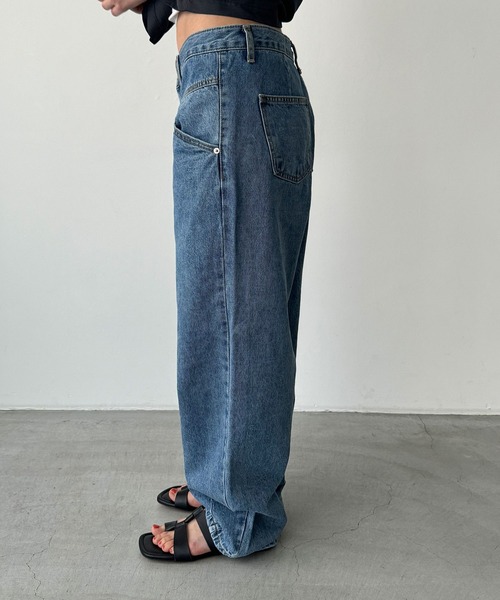 「CANAL JEAN」 デニムパンツ MEDIUM インディゴブルー レディース
