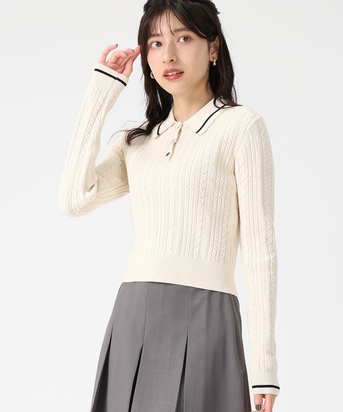 未使用 31 Sons de mode ショート丈 ニット セーター ピンク 31 Sons de mode（トランテアン ソン ドゥ モード） ニット セーター