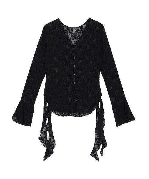 Ameri（アメリ） tシャツ UND 2WAY CUT LACE FRILL TOP レディース