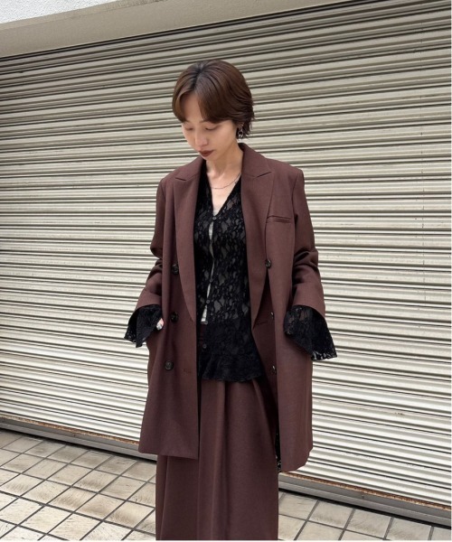 Ameri（アメリ） tシャツ UND 2WAY CUT LACE FRILL TOP レディース