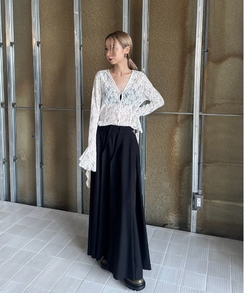 Ameri VINTAGE - AMERI 2WAY DEKOBOKO TOP 新品タグ付き　ホワイト Ameri（アメリ） tシャツ UND 2WAY CUT LACE FRILL TOP レディース