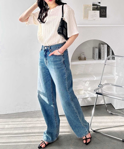 「GeeRA」 半袖ブラウス X-LARGE オフホワイト レディース_画像6