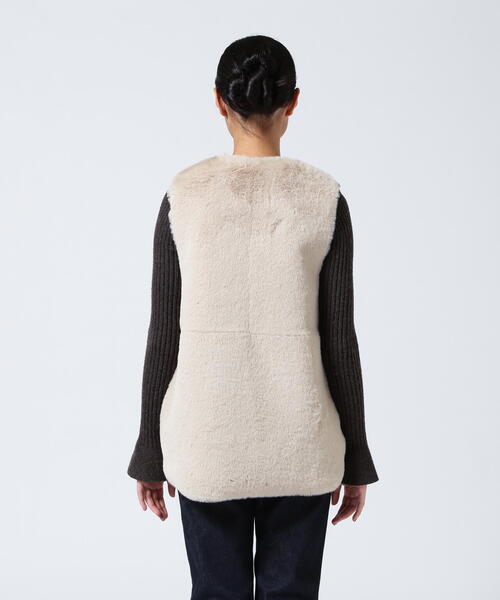 Risley コート アウター Risley/リズレー/ラビットファー風ベスト