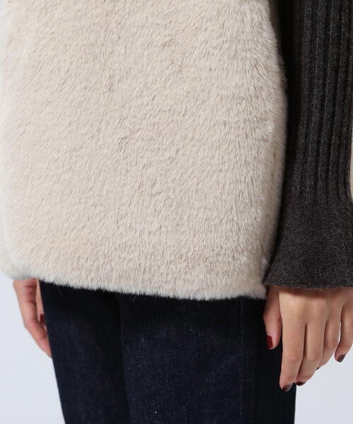 Risley コート アウター Risley/リズレー/ラビットファー風ベスト