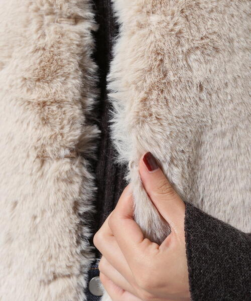 Risley コート アウター Risley/リズレー/ラビットファー風ベスト