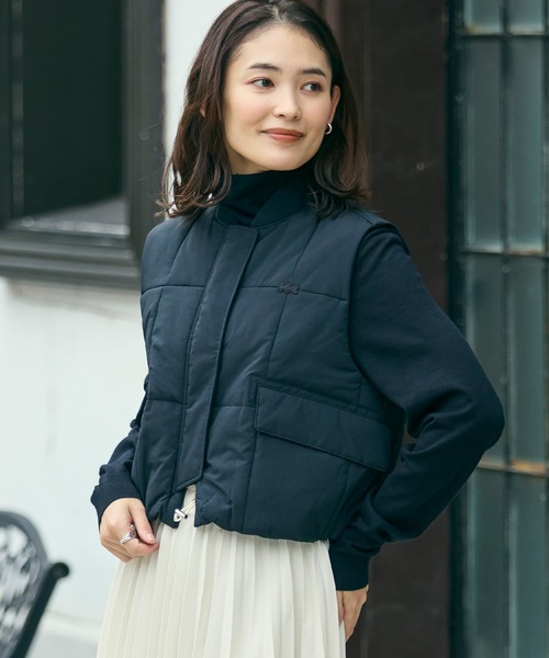 LACOSTE（ラコステ） ダウンベスト ベスト クロップド丈 撥水 THERMORE