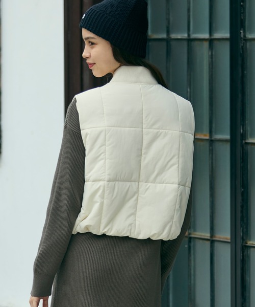 LACOSTE（ラコステ） ダウンベスト ベスト クロップド丈 撥水 THERMORE