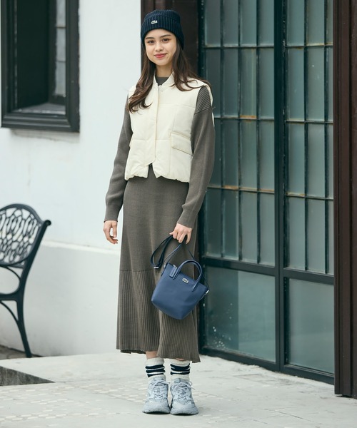 LACOSTE（ラコステ） ダウンベスト ベスト クロップド丈 撥水 THERMORE