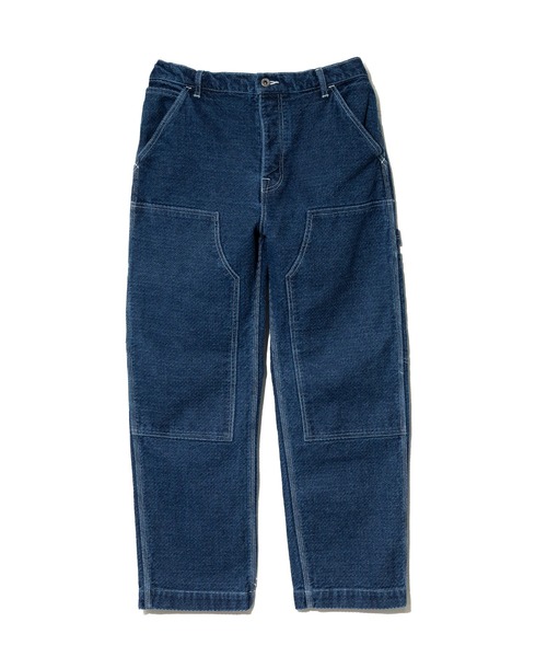 AOZORA（アオゾラ） パンツ 刺し子デニム ダブルニー ペインターパンツ