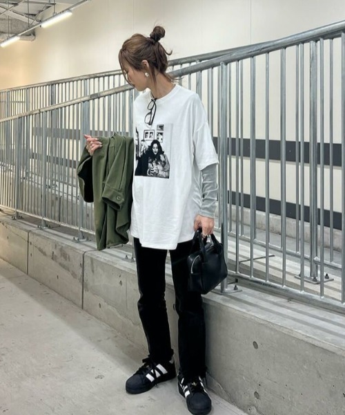 「ISOOK」 半袖Tシャツ FREE ホワイト レディース_画像4