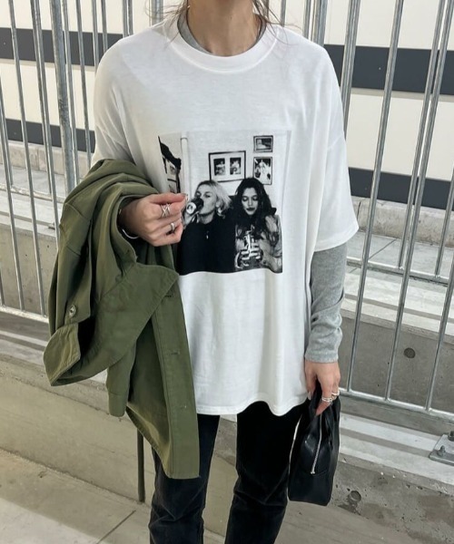 「ISOOK」 半袖Tシャツ FREE ホワイト レディース_画像7