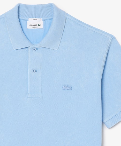 「LACOSTE」 半袖ポロシャツ S ライトブルー メンズ